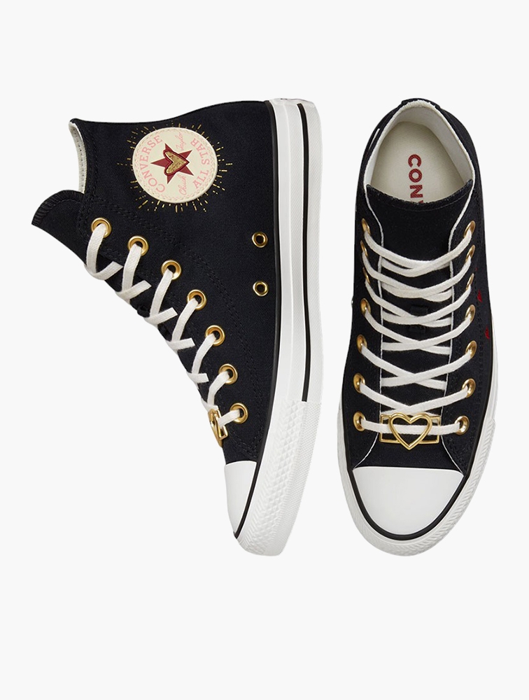 MyRunway Shop Converse Black Red Chuck Taylor All Star Hearts